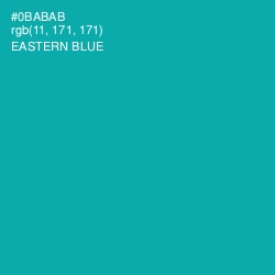 #0BABAB - Eastern Blue Color Image